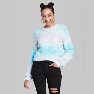 Wild Fable Blue Spacedye Crewneck Pullover Sweater